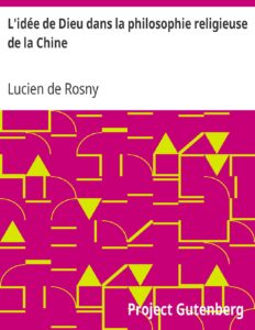 Lrsquoidee De Dieu Dans La Philosophie Religieuse De La C