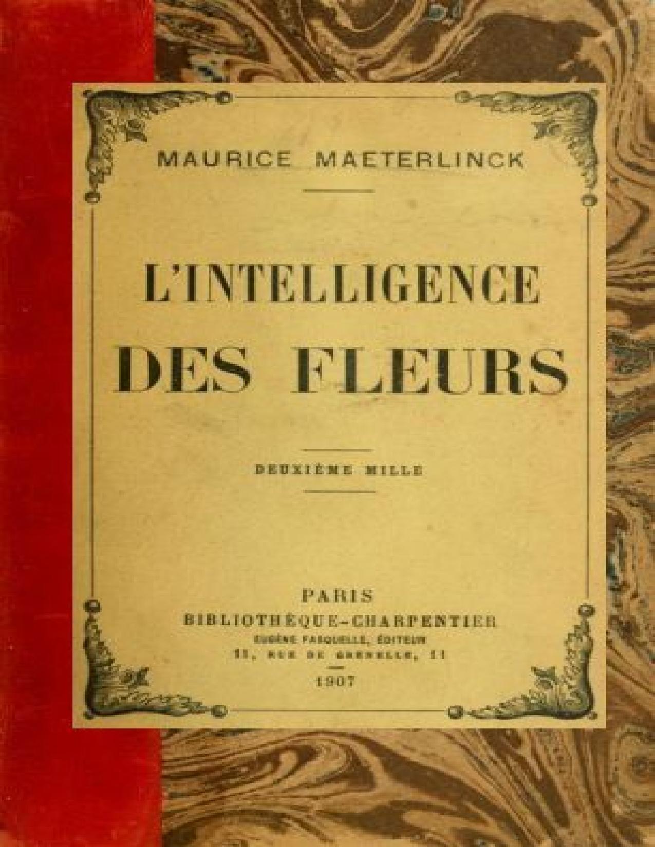 Lrsquointelligence Des Fleurs