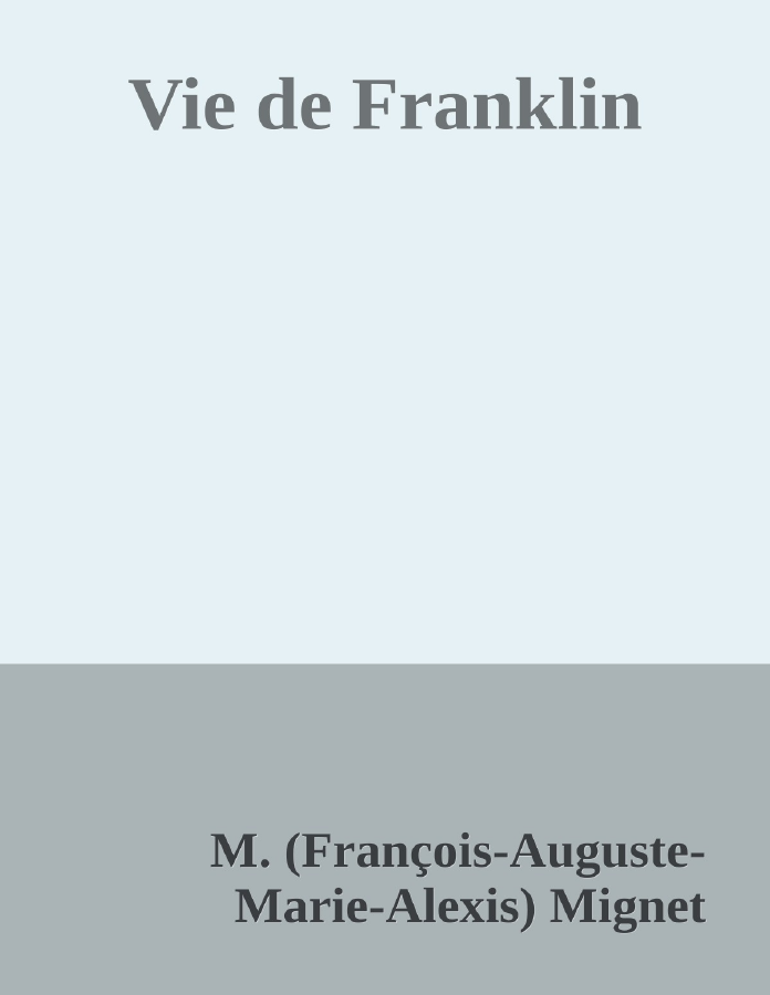 Couverture de Vie de Franklin