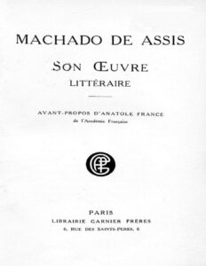 Machado De Assis Son Oeuvre Litteraire