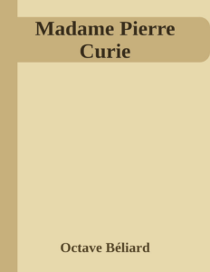 Couverture de Madame Pierre Curie