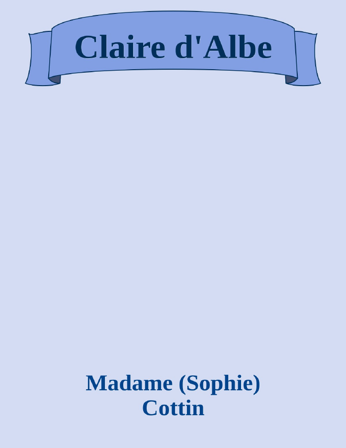 Couverture de Claire d'Albe