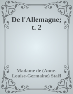 Couverture de De l'Allemagne; t. 2