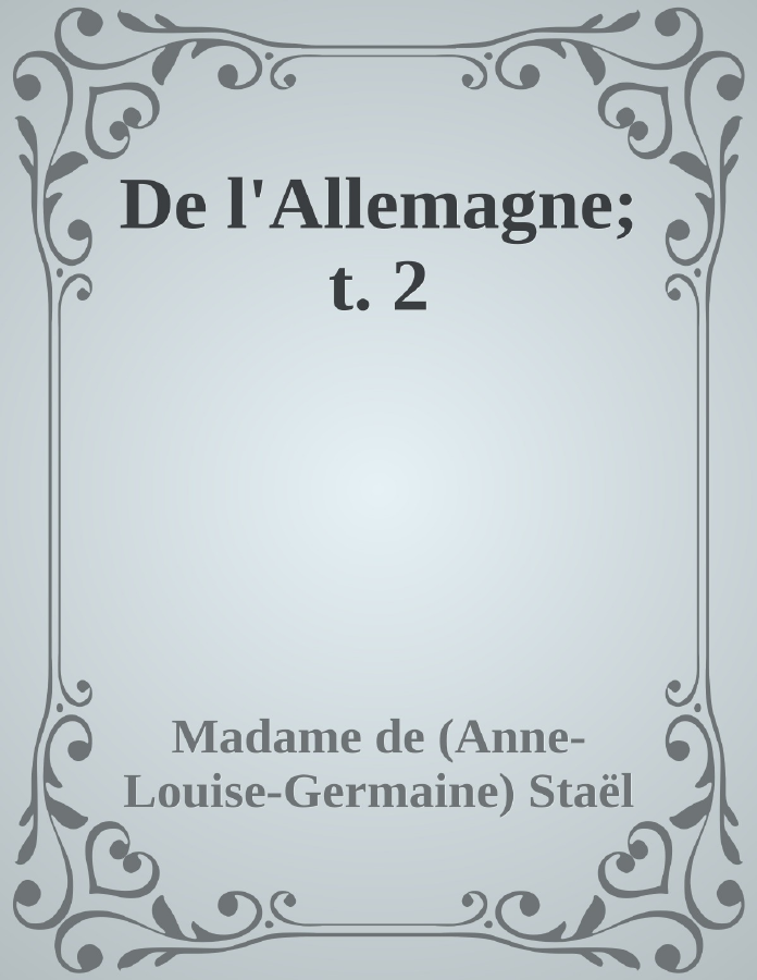 Couverture de De l'Allemagne; t. 2