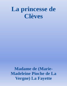 Couverture de La princesse de Clèves