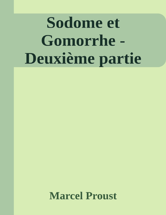 Couverture de Sodome et Gomorrhe - Deuxième partie