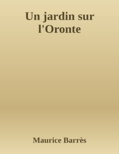 Couverture de Un jardin sur l'Oronte