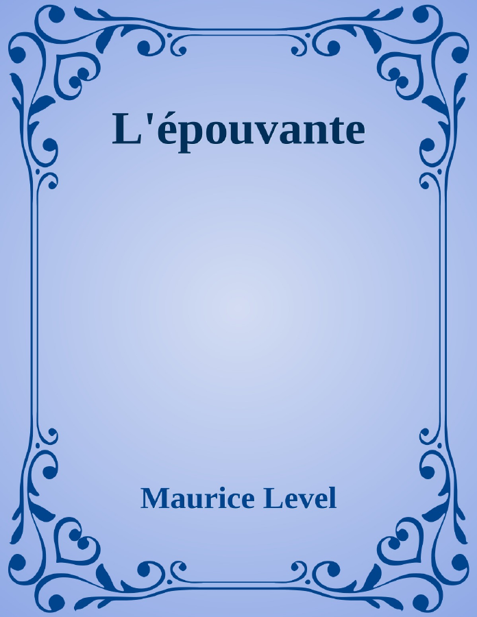 Couverture de L'épouvante