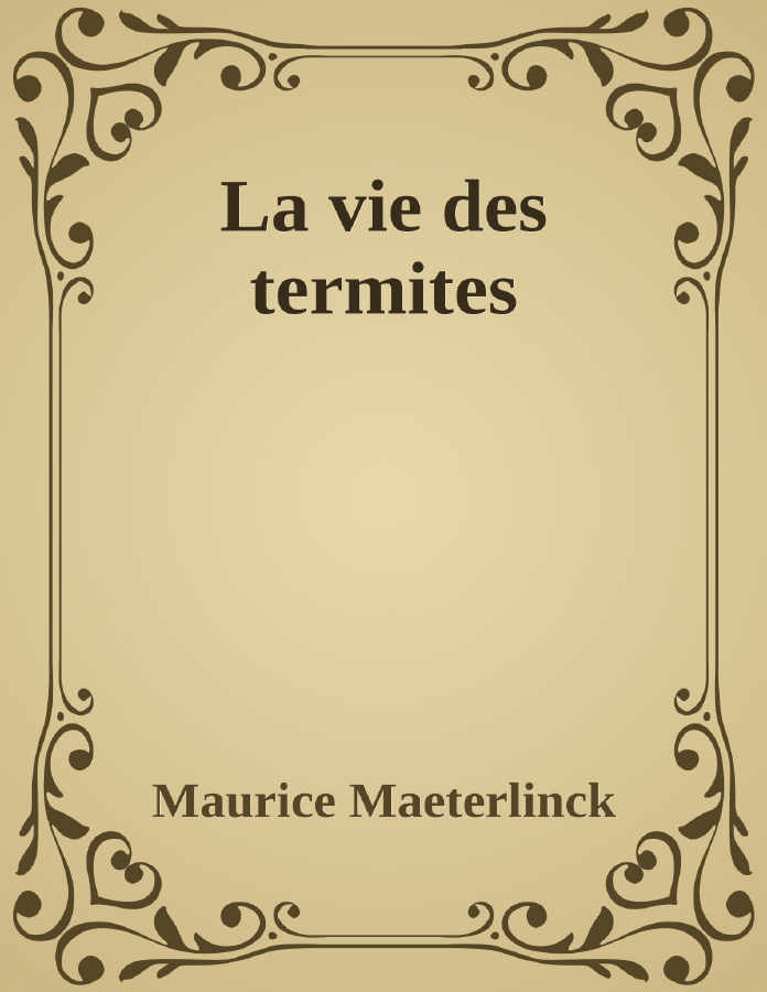 Couverture de La vie des termites