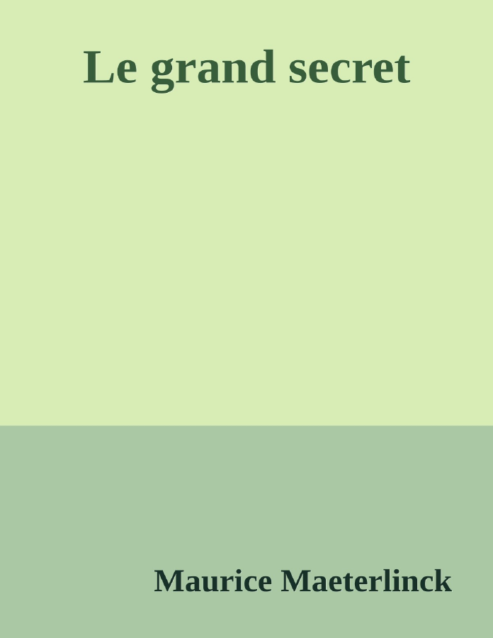 Couverture de Le grand secret