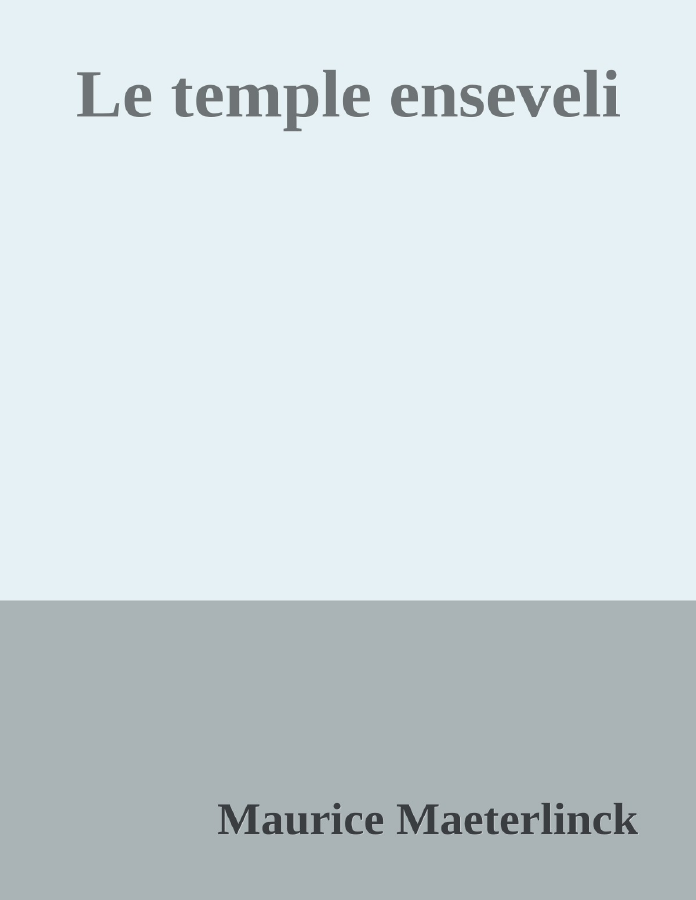 Couverture de Le temple enseveli