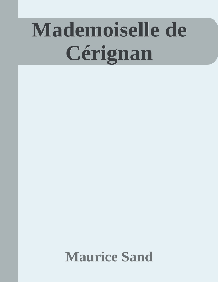 Couverture de Mademoiselle de Cérignan