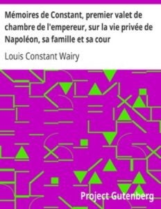 Memoires De Constant Premier Valet De Chambre De L8217e