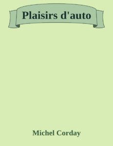 Couverture de Plaisirs d'auto