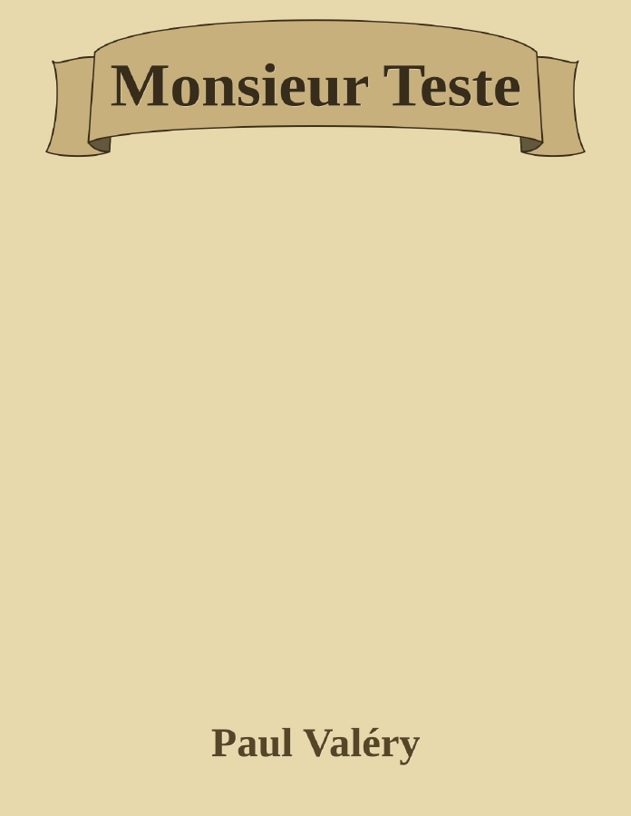 Couverture de Monsieur Teste