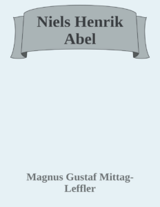 Couverture de Niels Henrik Abel