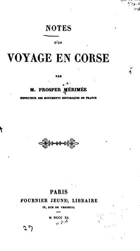 Notes Drsquoun Voyage En Corse
