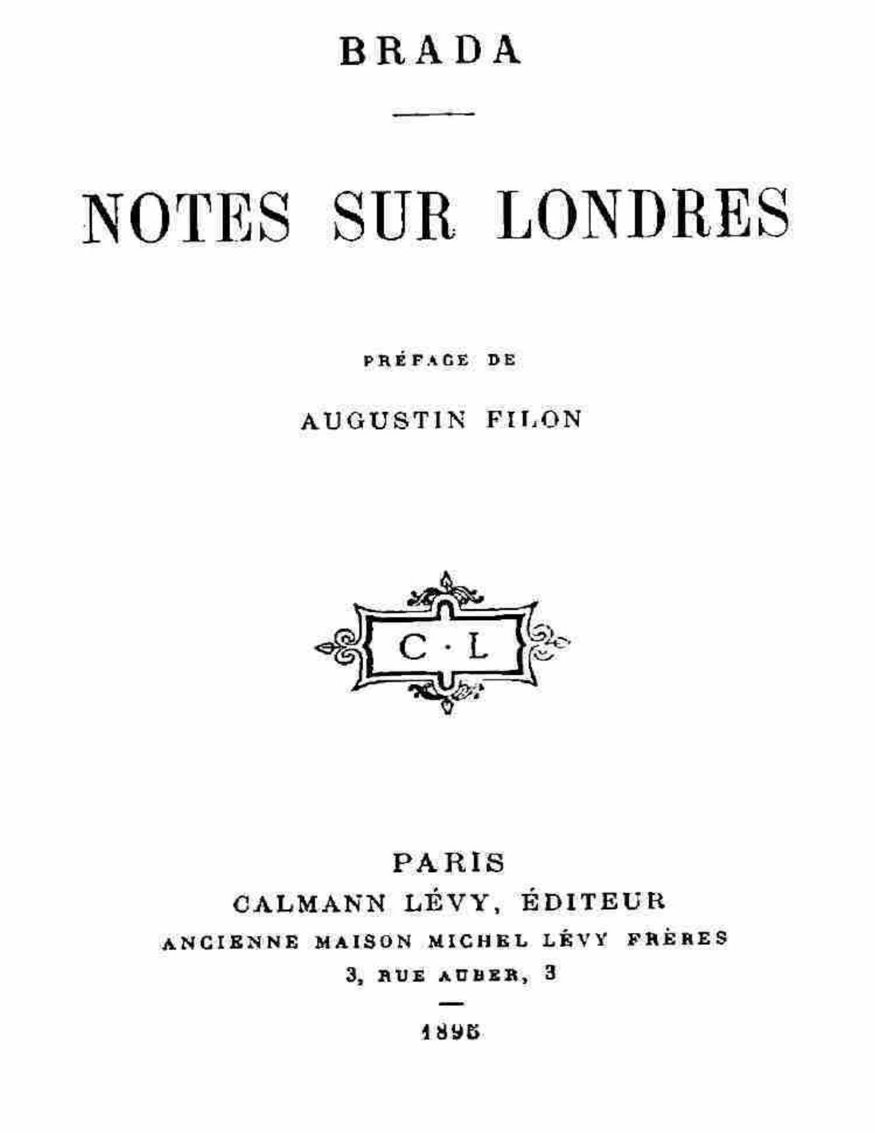Notes Sur Londres