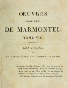 OEuvres Completes De Marmontel Tome 8 Les Incas Ou La De