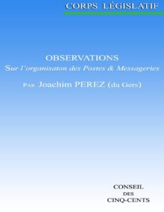 Observations Sur Lrsquoorganisation Des Postes Et Messager