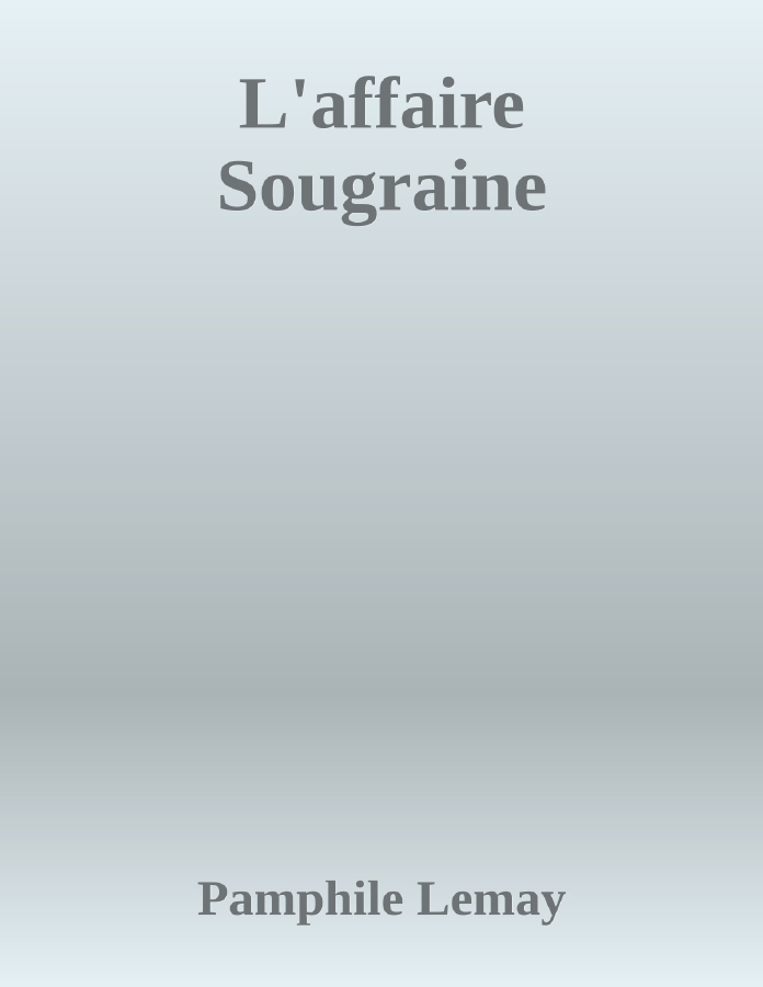 Couverture de L'affaire Sougraine