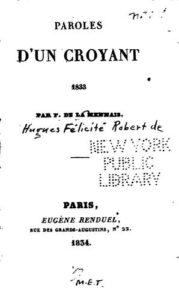 Paroles Drsquoun Croyant 1833