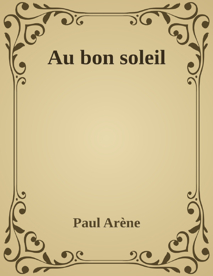 Couverture de Au bon soleil