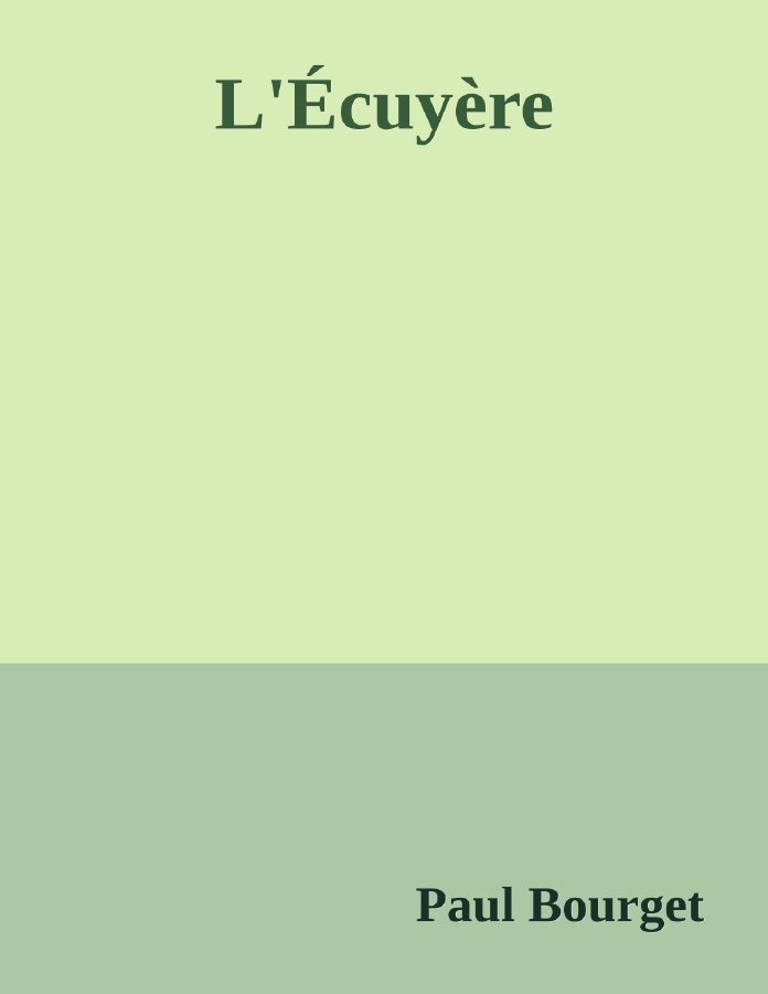 Couverture de L'Écuyère