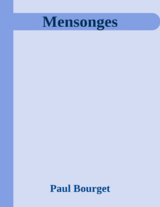 Couverture de Mensonges