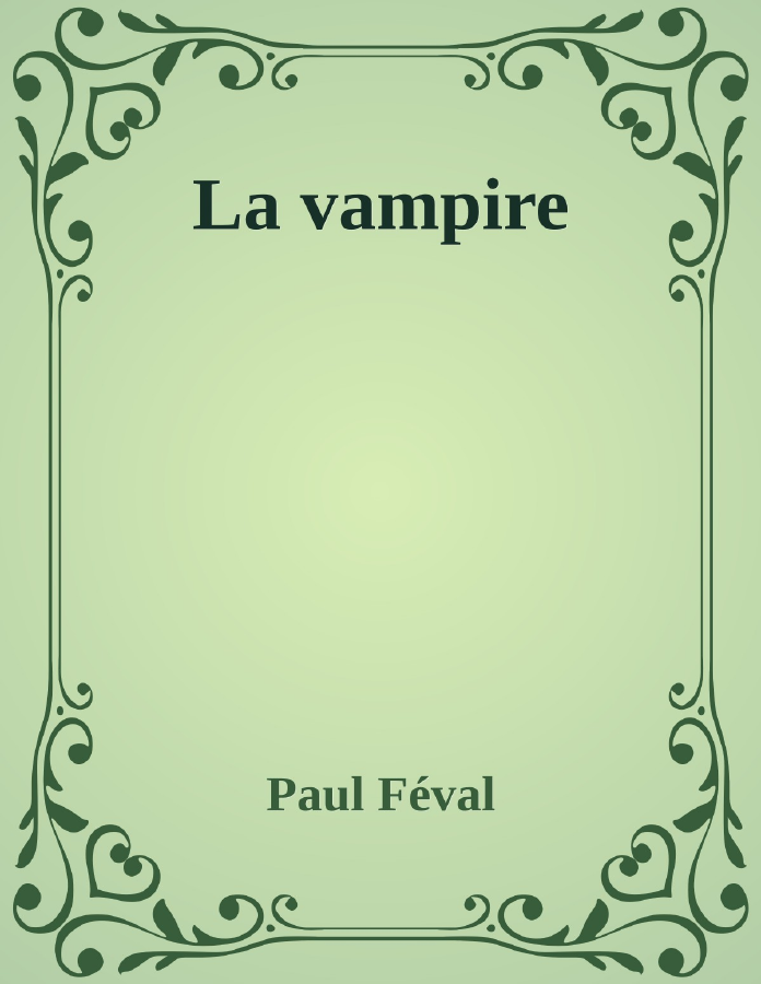 Couverture de La vampire