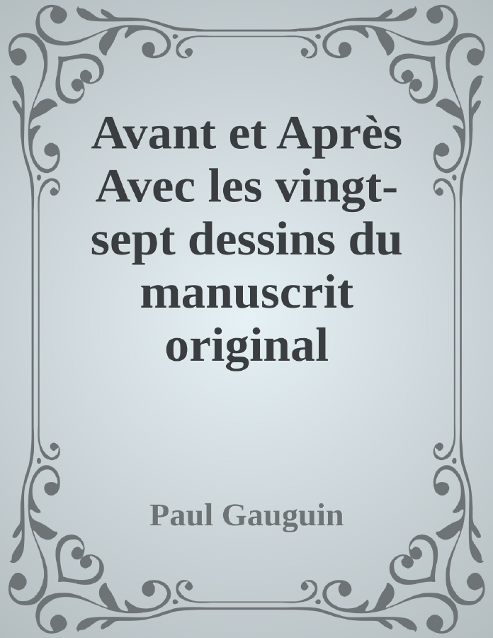 Couverture de Avant et Après
Avec les vingt-sept dessins du manuscrit original
