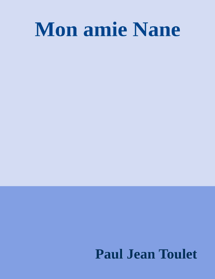 Couverture de Mon amie Nane