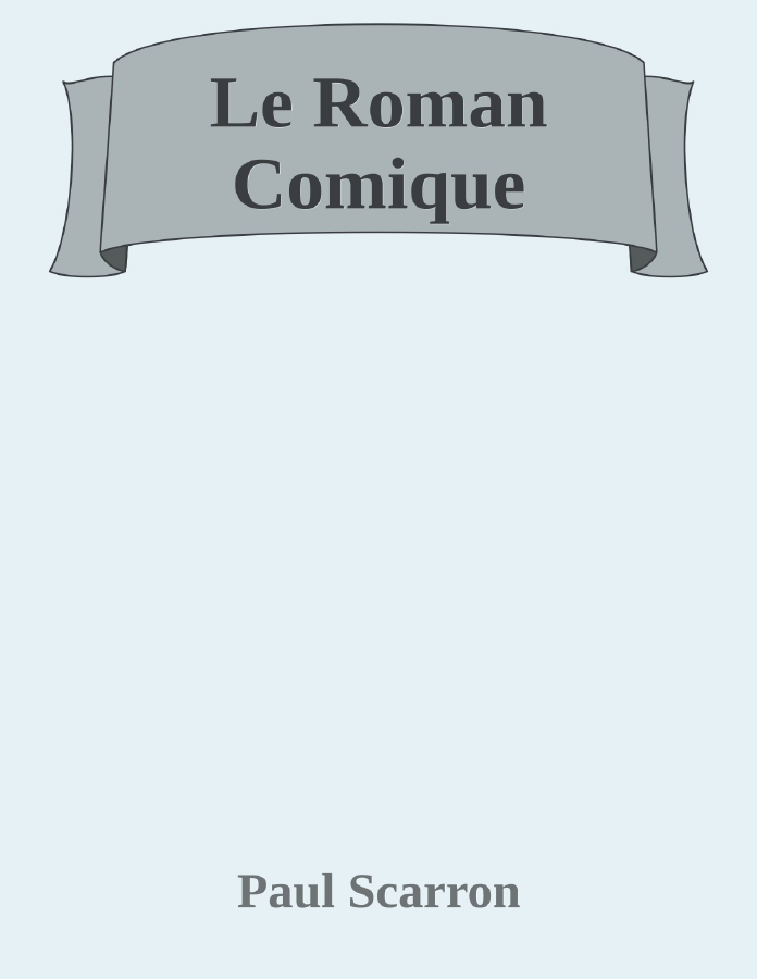Couverture de Le Roman Comique