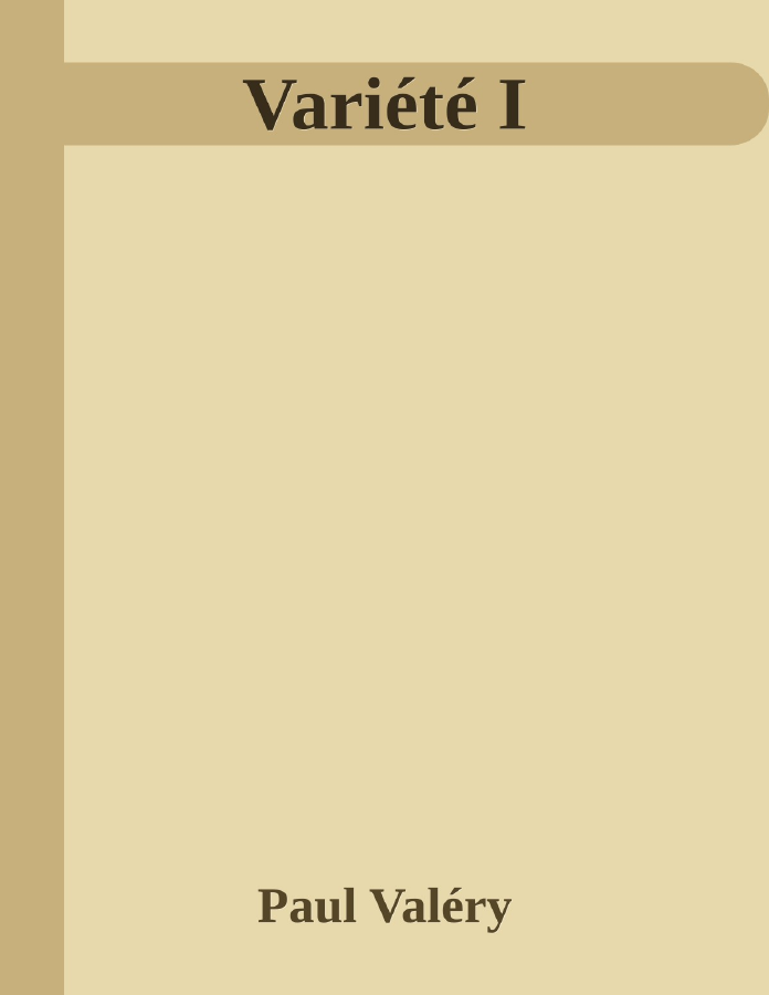 Couverture de Variété I