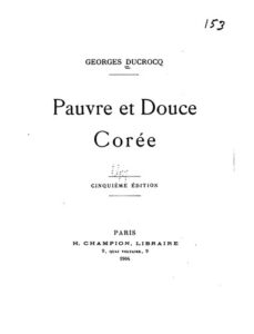 Pauvre Et Douce Coree