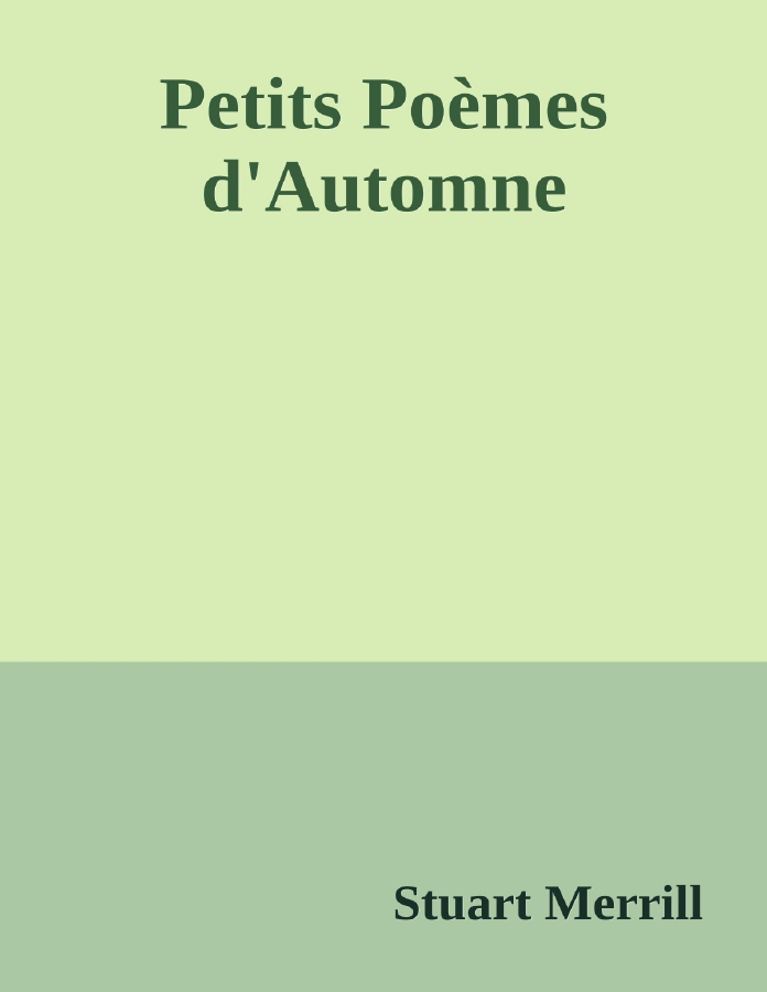 Couverture de Petits Poèmes d'Automne