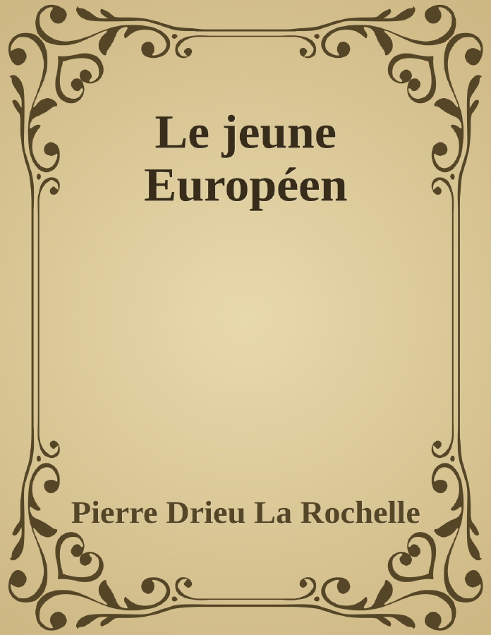 Couverture de Le jeune Européen
