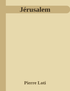 Couverture de Jérusalem
