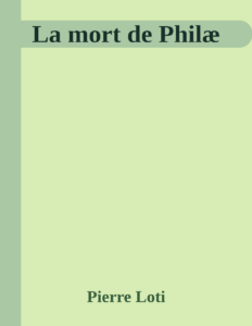 Couverture de La mort de Philæ