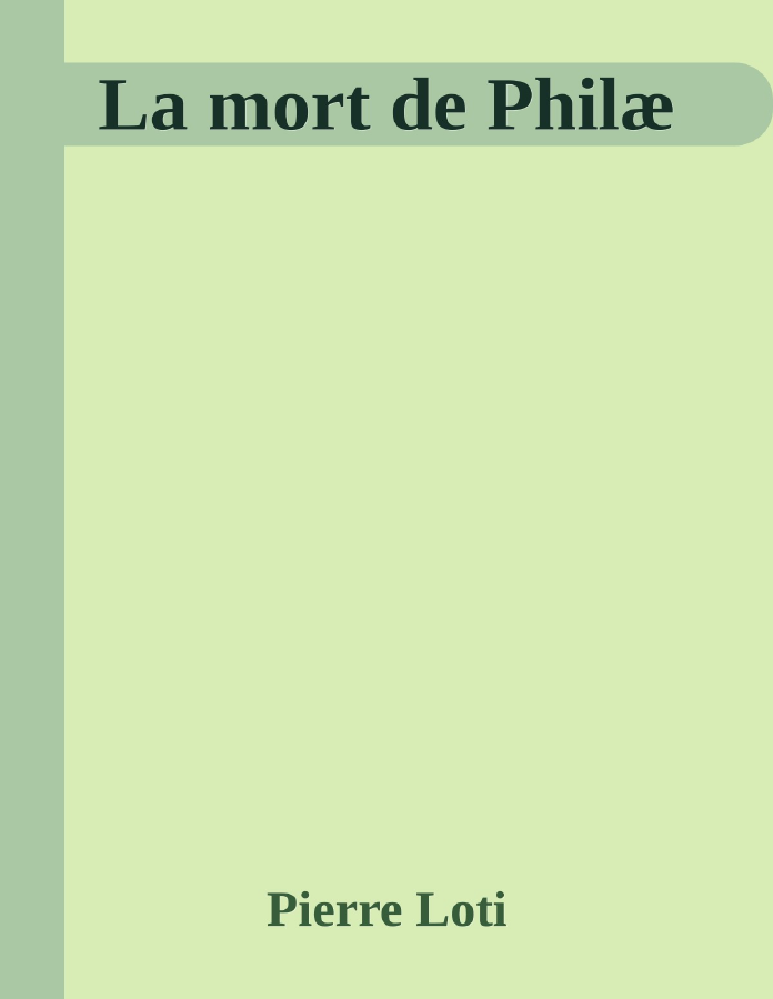 Couverture de La mort de Philæ