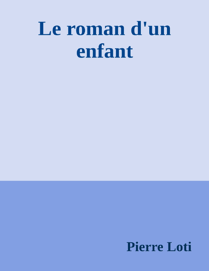 Couverture de Le roman d'un enfant