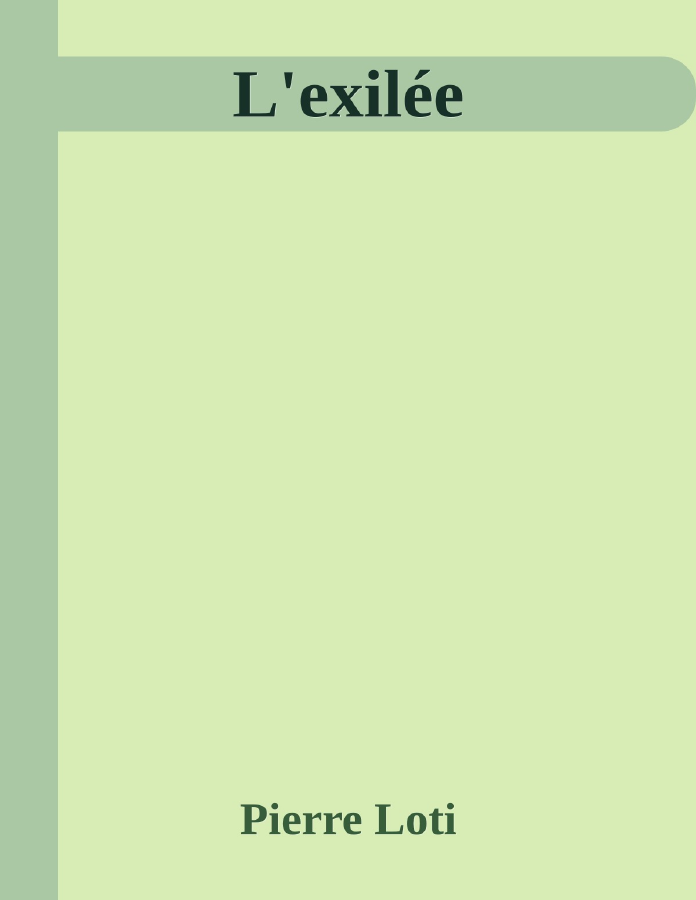 Couverture de L'exilée