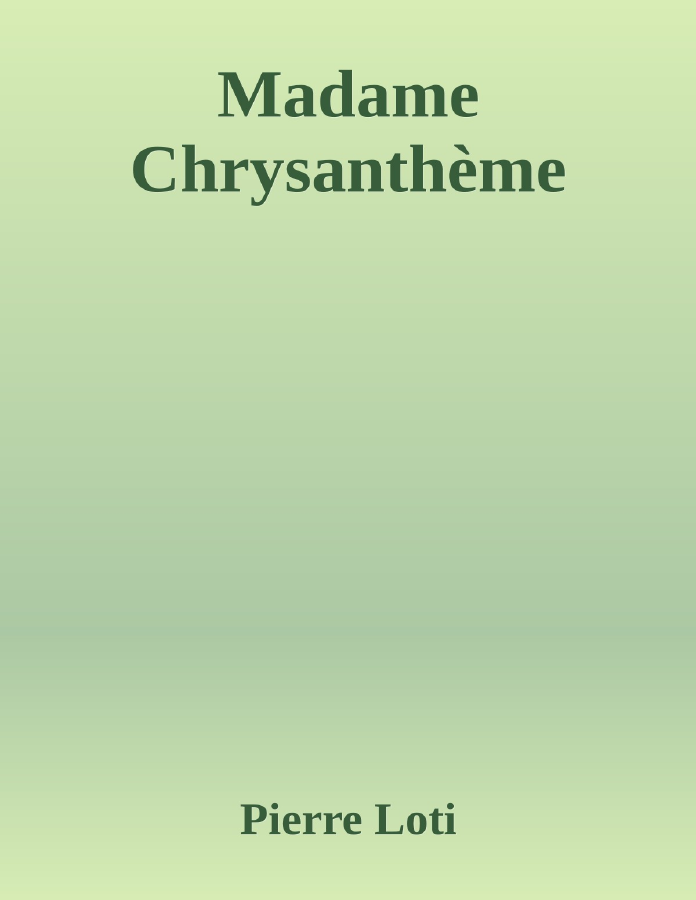 Couverture de Madame Chrysanthème