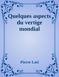 Couverture de Quelques aspects du vertige mondial