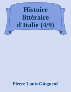 Couverture de Histoire littéraire d'Italie (4/9)