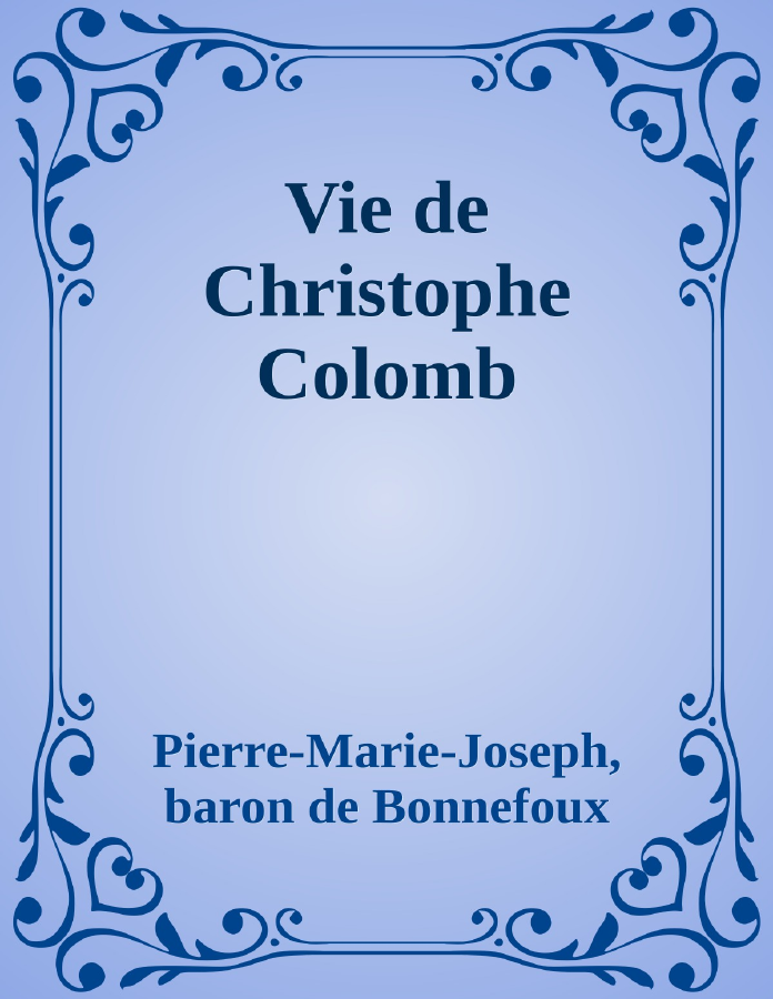Couverture de Vie de Christophe Colomb