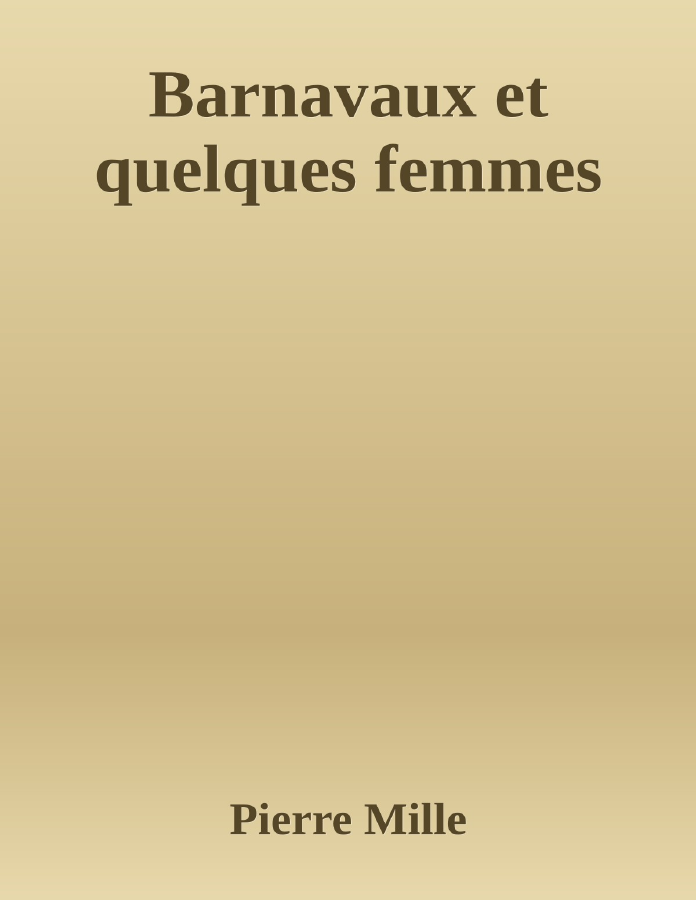 Couverture de Barnavaux et quelques femmes