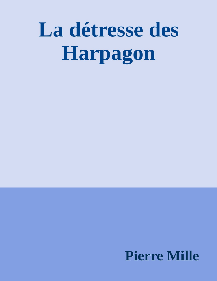Couverture de La détresse des Harpagon