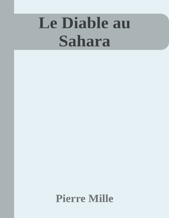 Couverture de Le Diable au Sahara