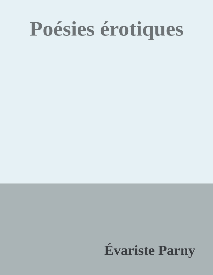 Couverture de Poésies érotiques